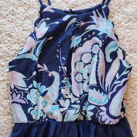 Amy Byer maxi dress  Size 10 Colors navy, pink and white floral - Picture 2 of 11